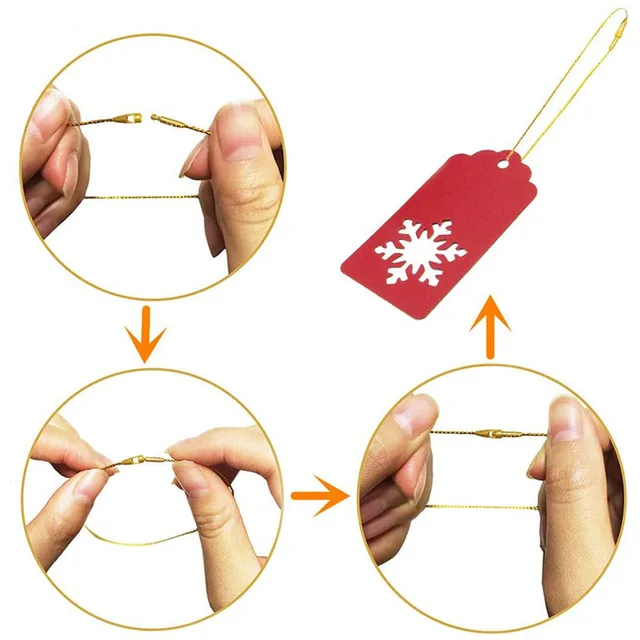 크리스마스 펜던트용 폴리에스터 끈, 크리스마스 트리, 크리스마스 볼 태그 도구, 크리스마스 드롭 장식 액세서리