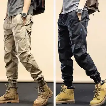 Camo Navy Trousers Man Harem Y2k Tactical Cargo Pants for Men Techwear High Quality Outdoor Hip Hop Work Stacked Slacks 1