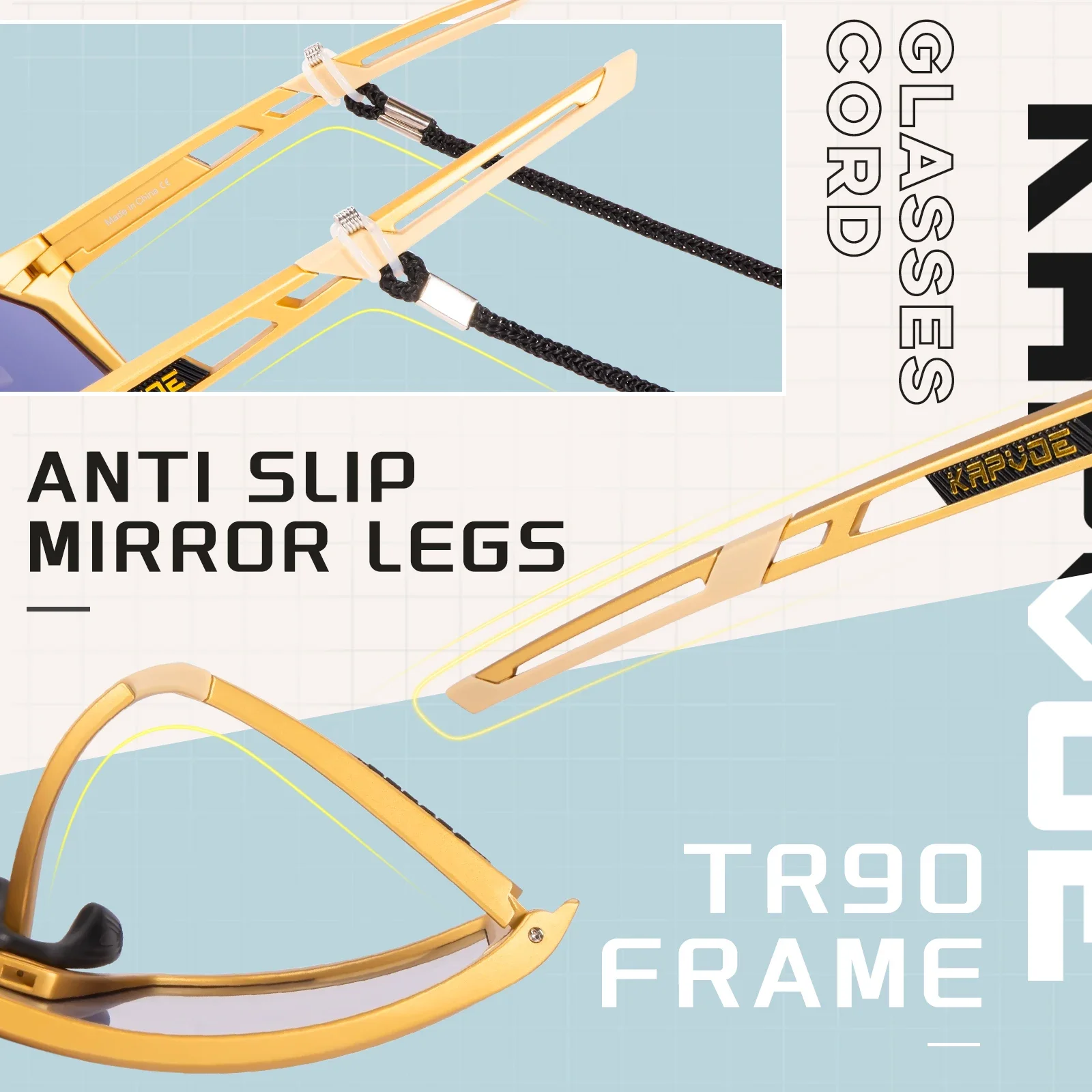 KAPVOE 레드 광변색 사이클링 안경, 야외 스포츠, MTB UV400 사이클링 안경, 선글라스, 여성 로드 바이크 고글