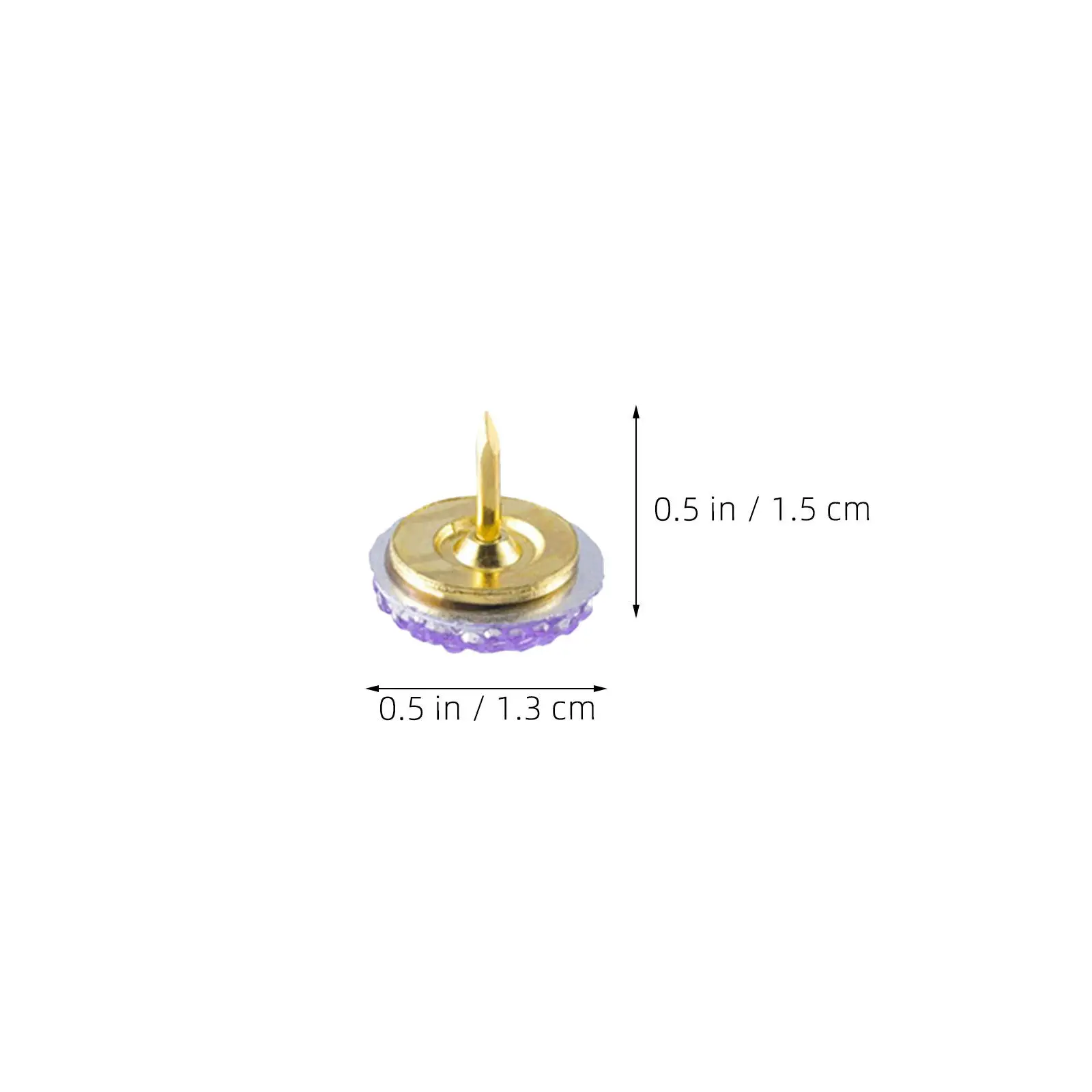 30개 반짝이는 보라색 라인스톤 써머핀, 장 푸시핀, 게시판, 코르크보드, 글리터, 소형, 사무실, 가정, 벽 장