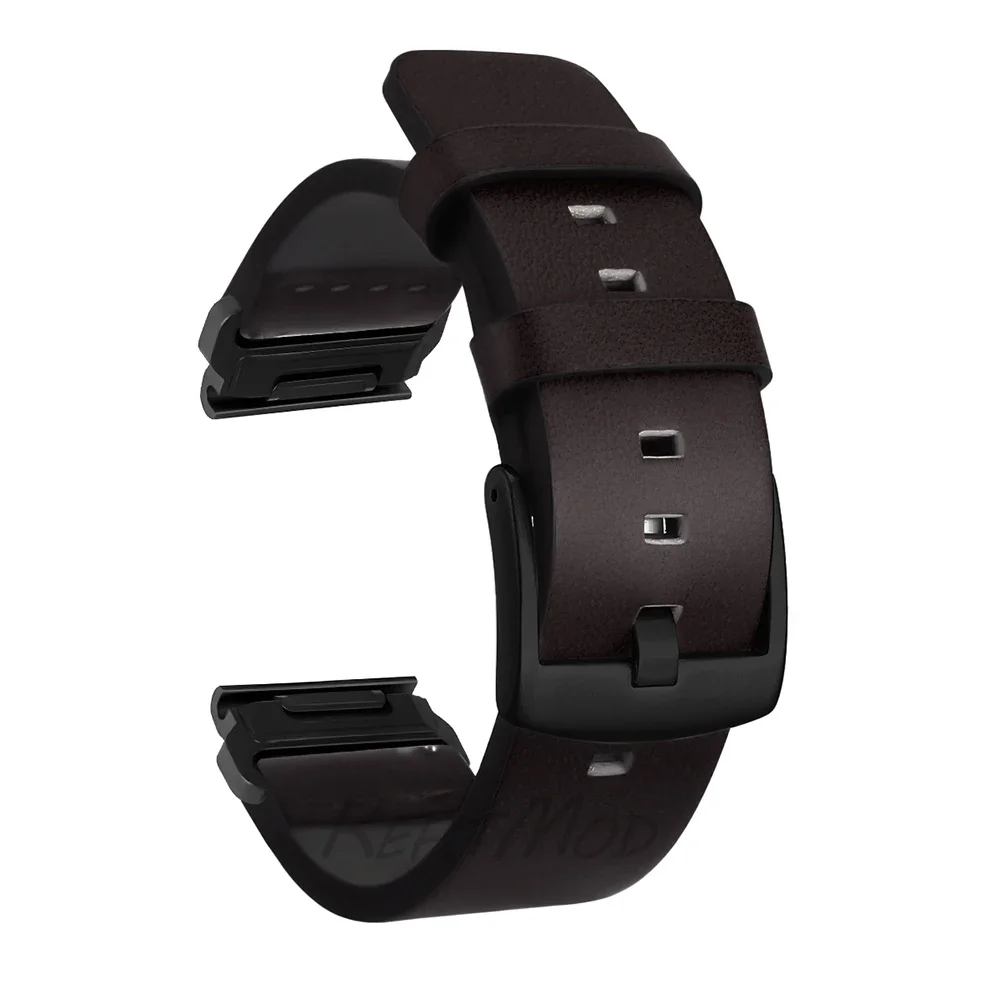 Quick Fit Leather Strap, 26mm/22mm Adjustable Band