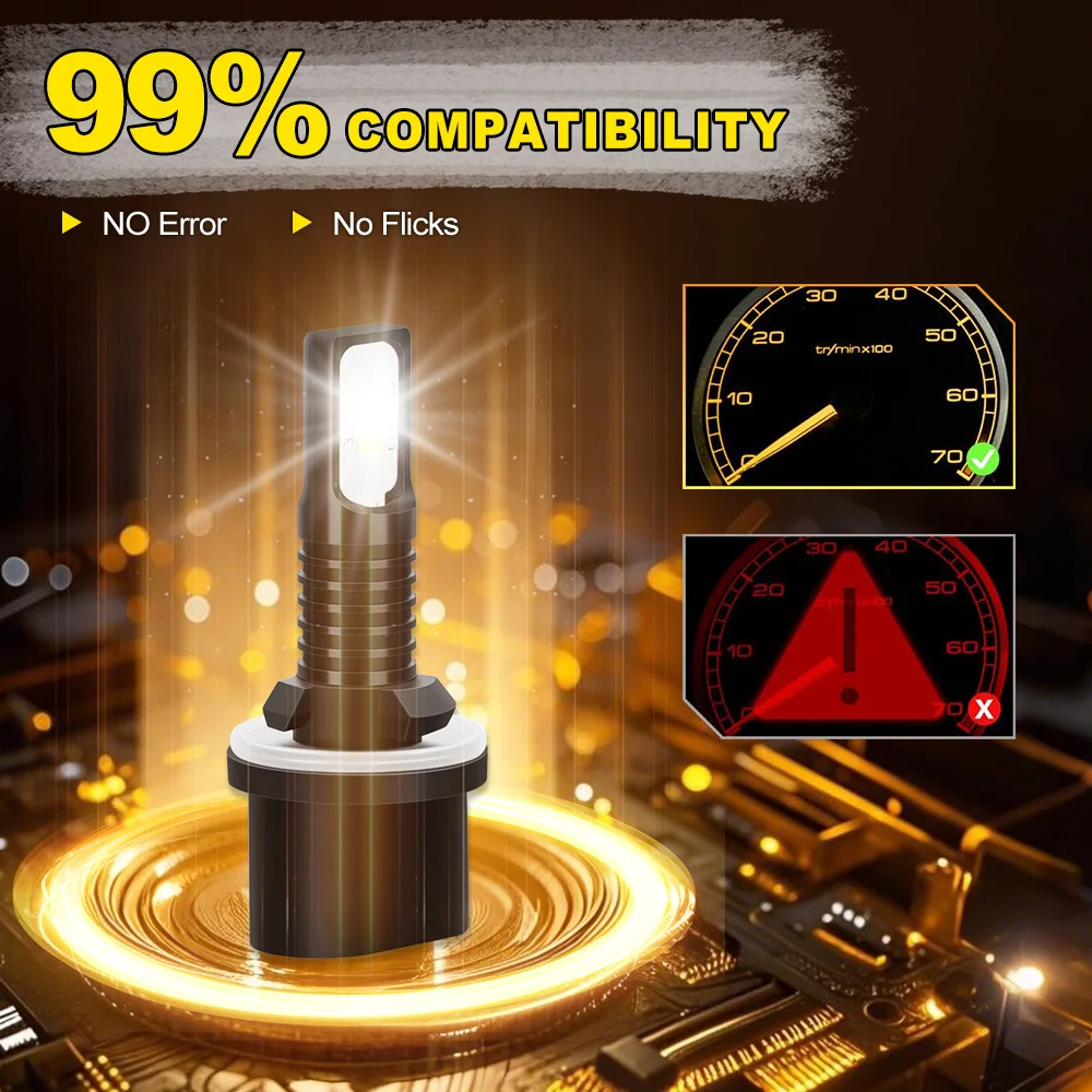 880 LED 자동차 안개등 20000LM 90W 고출력 6000K 흰색 자동 안개 램프 닷지 다코타 1997 1998 1999 2000 2001 2002 2003 2004