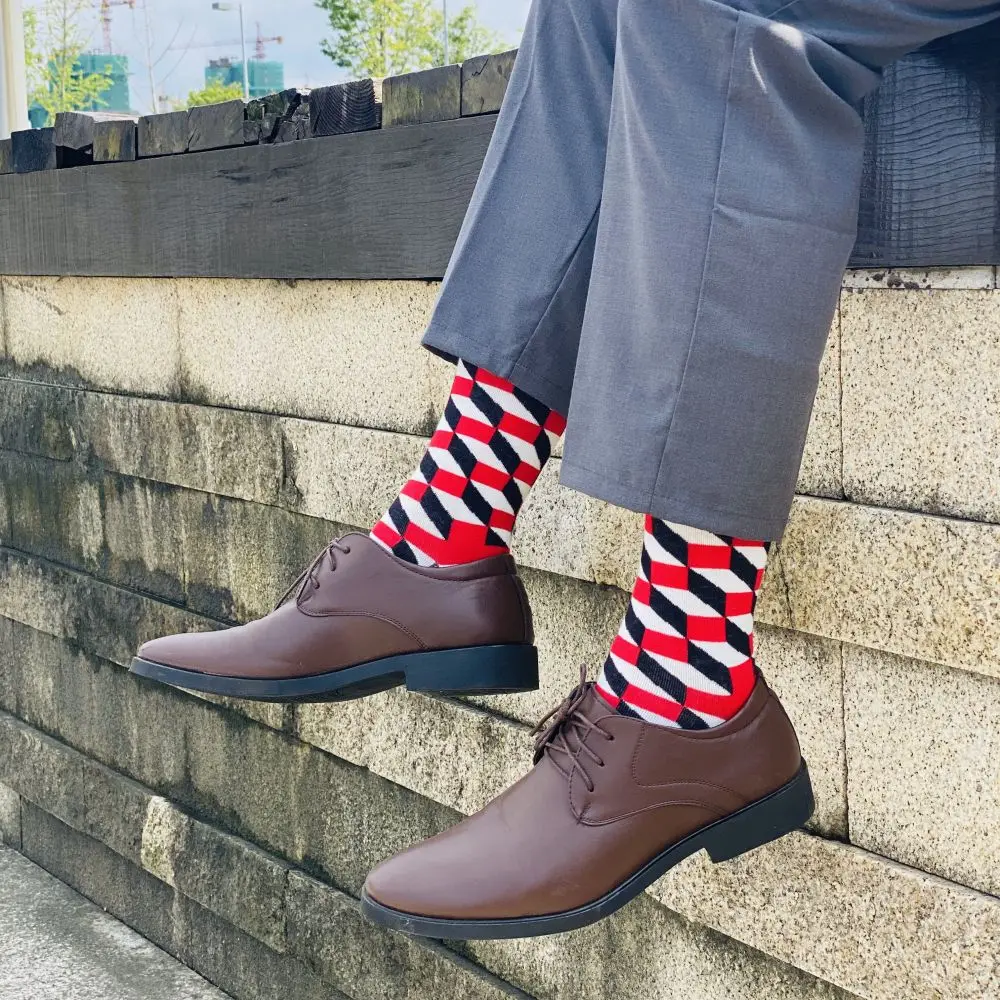 Men's Socks 5 Pairs Combed Cotton Autumn Winter Plus Size Gifts