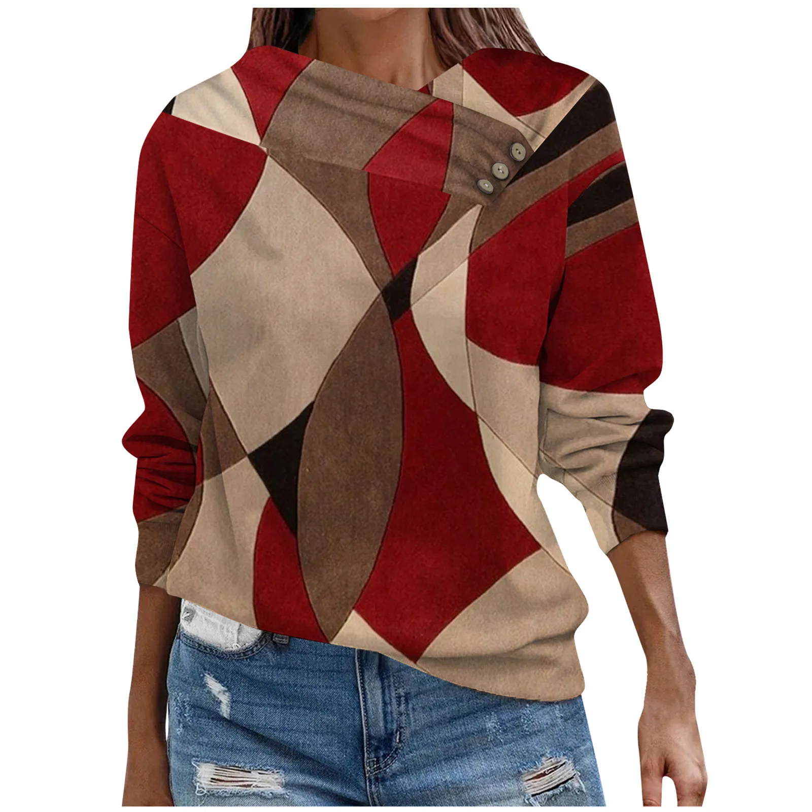 

Женские толстовки большого размера, флисовая Повседневная Толстовка с длинным рукавом и воротником, женская футболка на пуговицах, женская футболка