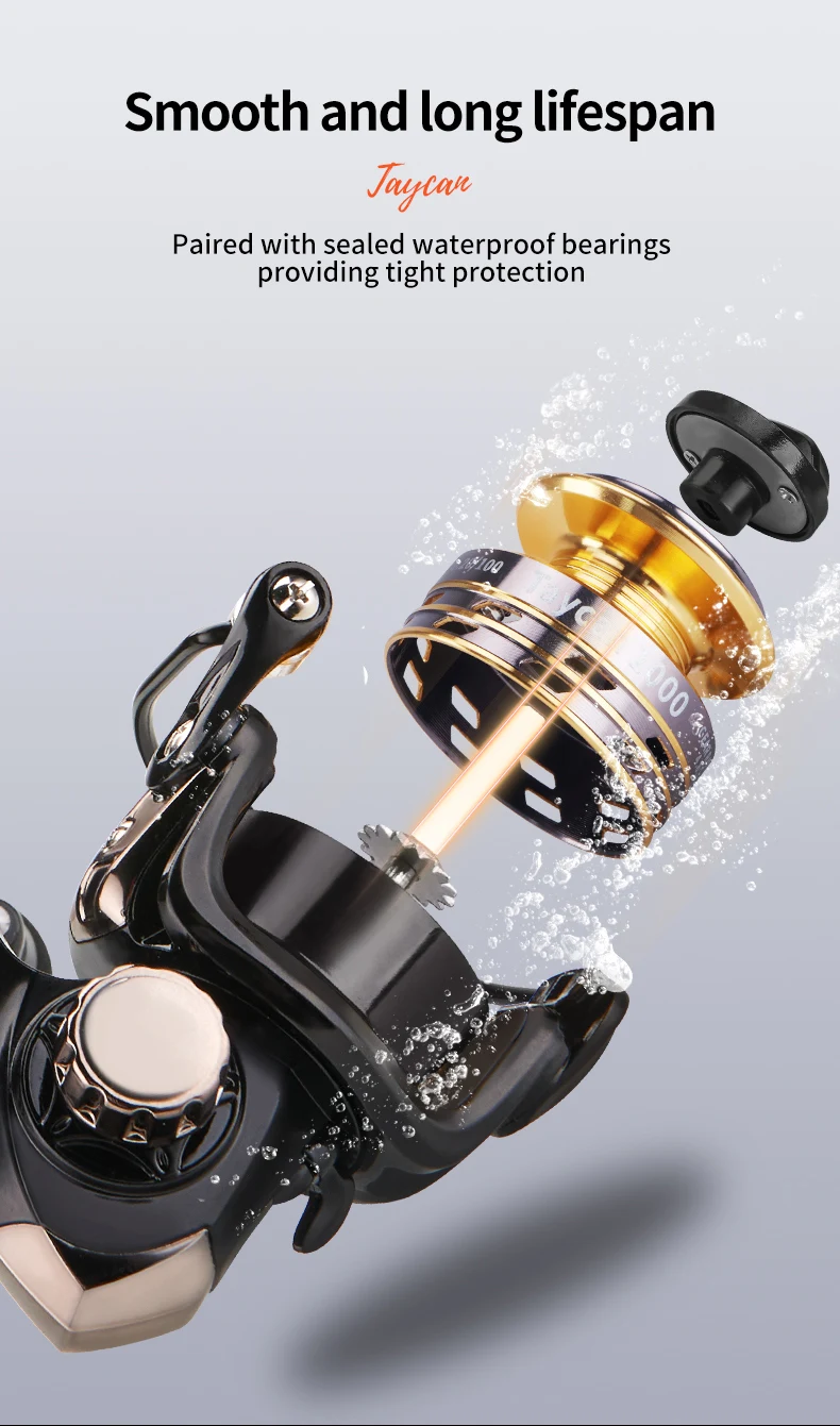 DEUKIO Mini 800 1000-Serie Rolle, glattes Lager, 4,8:1 Angelrolle, Drag-System, 5 kg maximale Leistung, Spinnrolle, Angelspule – Detail 7