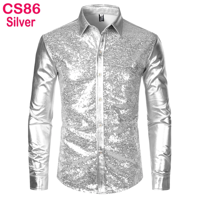 mens sparkle dress shirt