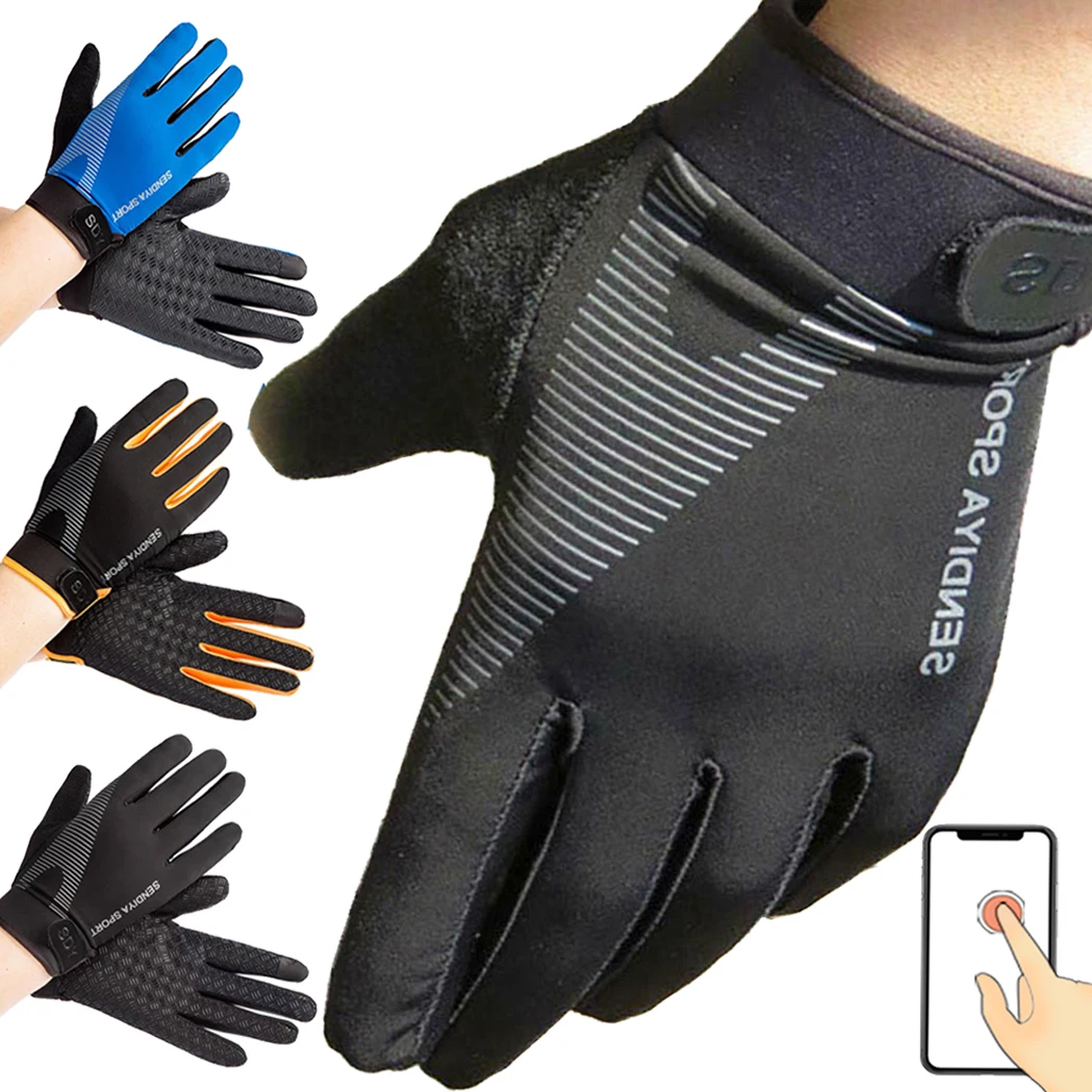 Women Men Gloves Thermal Winter Warm Cycling Gloves Full Finger Touchscreen Outdoor Bike Ski Hiking Motorcycle Sports Glove