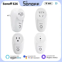 Sonoff S26 16A Wifi Smart Socket Schakelaa Smart Home Timing Plug eWelink APP Remote Voice Control With Google Sssisant Alexa
