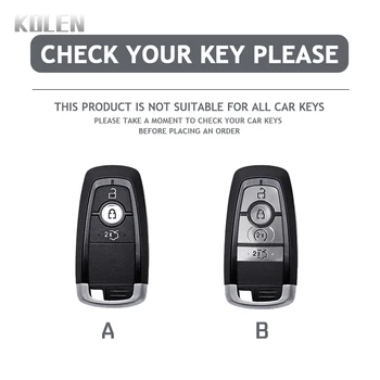 TPU Leather Car Key Case Cover Shell For Ford F-150 F-250 F-350 2018 2017 Fusion Mustang Explorer Key Holder Auto Accessories - TPU Leather Car Key Case Cover Shell For Ford F 150 F 250 F 350