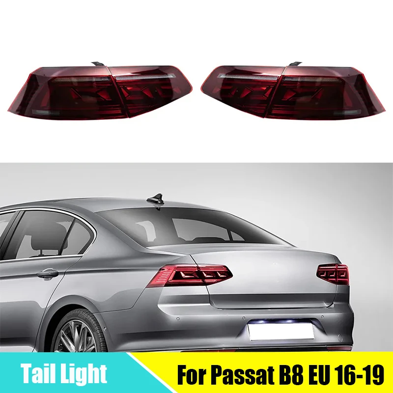 

LED Taillights For VW Passat B8 EU 2016-2019 Rear Fog Lamp Turn Signal Light Reverse Brake TailLight Assembly