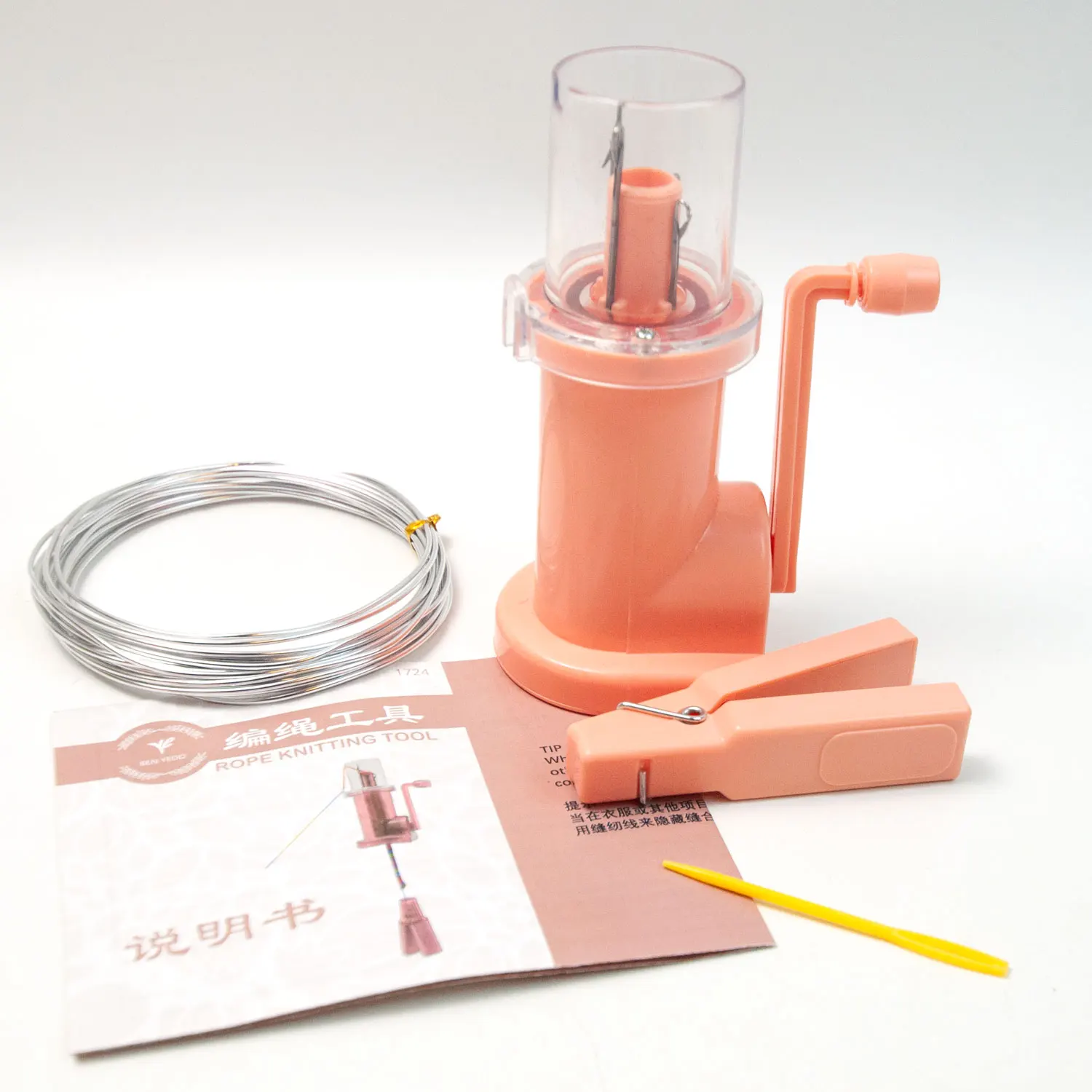 DIY Knitting Machine Mini Spool Knitter Mini Hand-Operated Weaver Tool Hand Weave Crocheting Tools DIY Knitting Spool Knitter