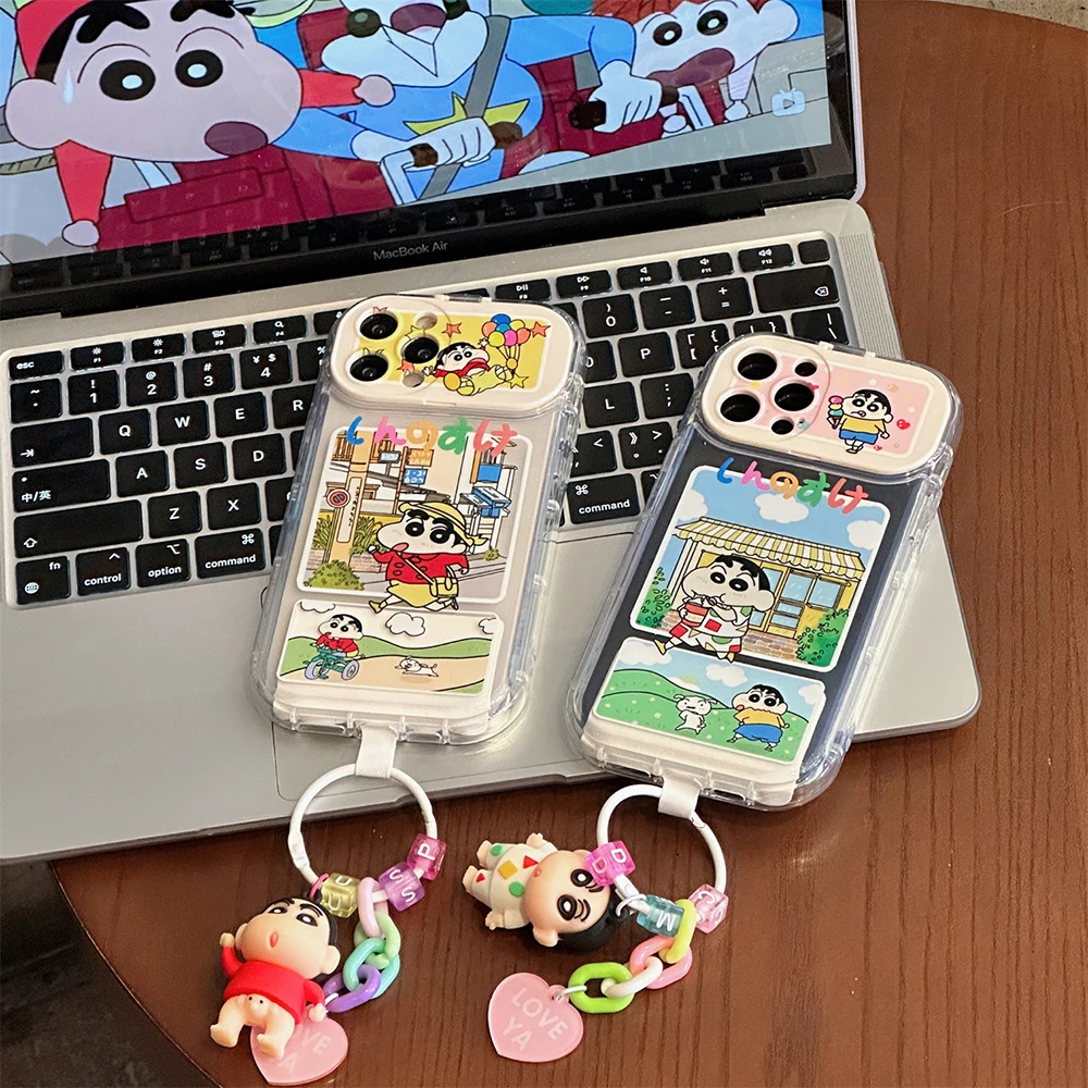 Фото Чехол для Iphone 11 12 13 14 Pro Max Xs Xr с забавными мультяшными собаками Широ с 3D кукольными орнаментами держатель для зеркала для макияжа чехол для телефона №2