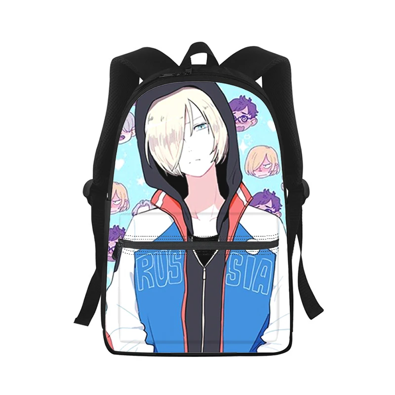Anime Yuri on Ice Men Women Backpack 3D Print Fashion Student School Bag Laptop Backpack Kids Travel Shoulder Bag