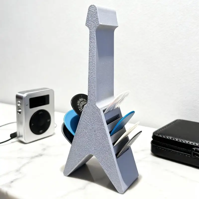3D Printed Guitar Picks Holder Box Portable Organizer Display Case Compact Guitar Pick Storage Musicians Home Studio Travel