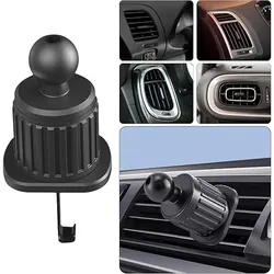 Universal Car Air Vent Phone Holder Clip - Adjustable Smartphone Mount and Stand Accessory (Black)