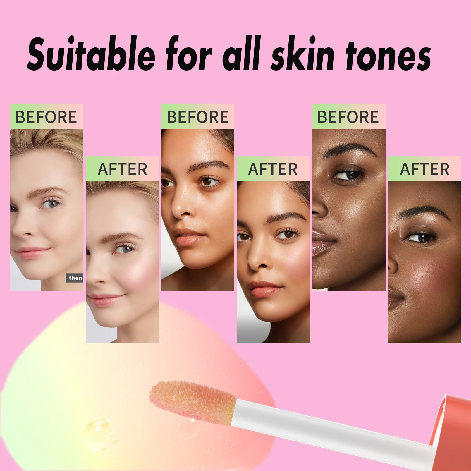 Color Changing Liquid Blush Oil Temperature Face Blusher Gloss Lasting Tinted Cheek Rouge Cosmetic Makeup Waterproof Rouge Oil 3
