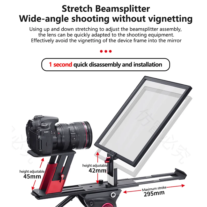 Bestview TP150 Universal Portable Teleprompter for Phone DSLR Recording Live Broadcast Mobile Video Shooting New