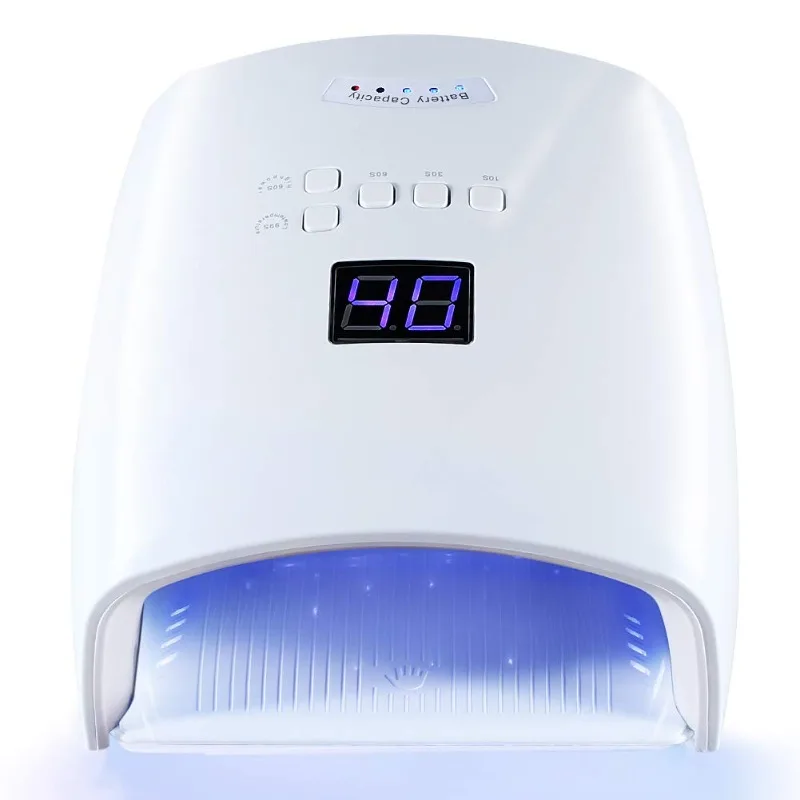 

UV LED Nail Lamp Rechargeable Automatic Sensor Cordless Nail Dryer for Gel Polish Toenail 5 Timer Setting LCD Display Gel Lamp