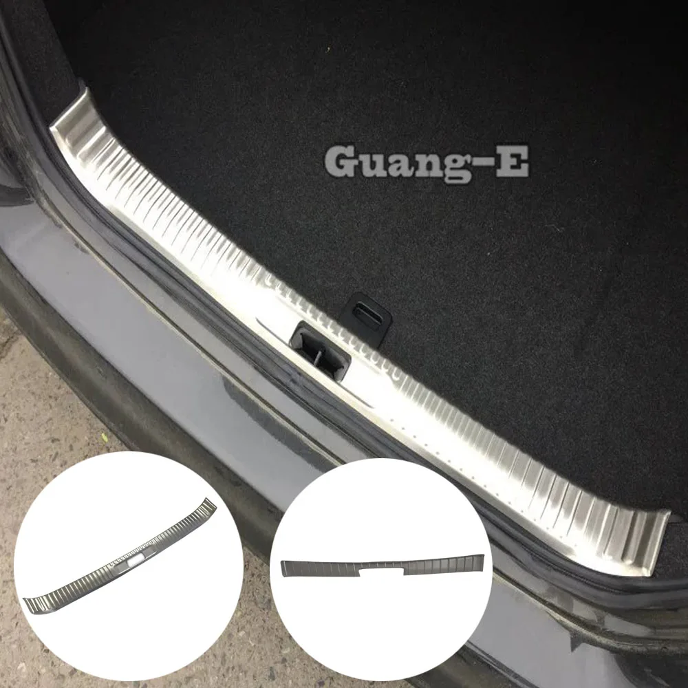 Stainless Steel Inner Rear Back Bumper Trim Plate Trunk Frame Threshold