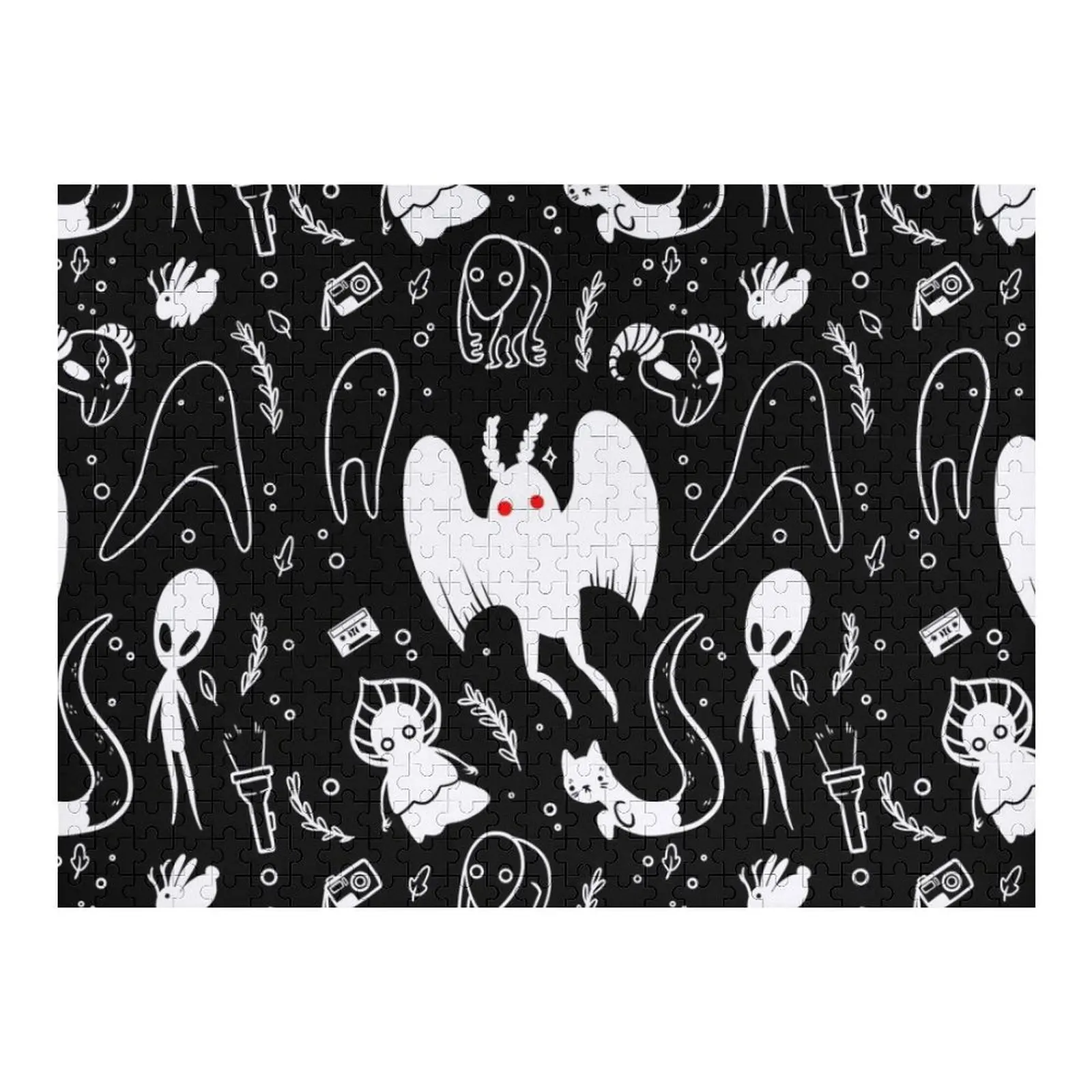 

cryptids in black Jigsaw Puzzle Wooden Decor Paintings Customized Photo Jigsaw For Kids Custom Gifts Personalize Puzzle