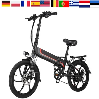 350W Tire Electric Bicycle Beach Cruiser Bike Booster Bike 20inch Lithium Battery Folding Mens Women's ebike 1