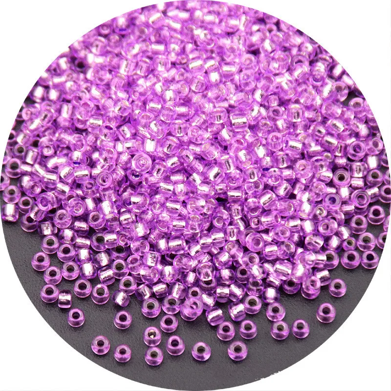Luxurious Handmade Embroidery & Jewelry Craft Beads - Silver Glass Rice Beads