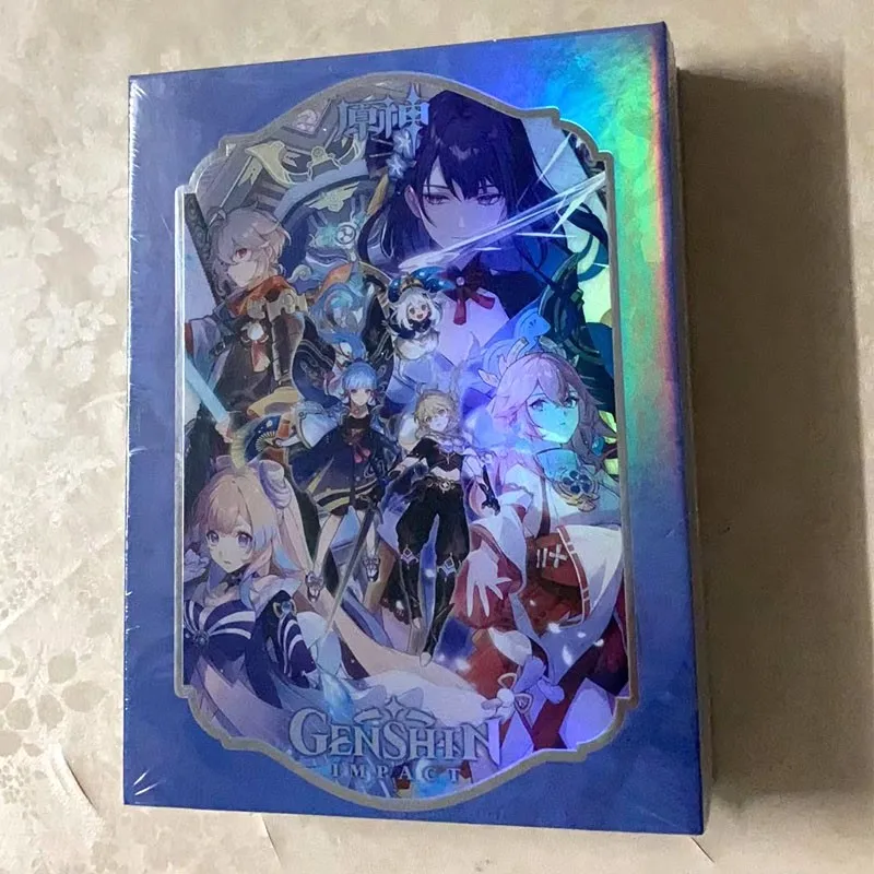 

New Game Anime Genshin Impact Figure Model Cards Collection ZDR SSP QR GR SSR SR Ganyu Hutao Keqing Desk Decoration Metal Card