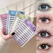 해바라기 디자인 인조 속눈썹 - 90-120 클러스터 접착제 없음 간편한 3단계 적용 자연스러운 외모 초보자에게 적합