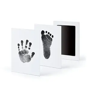 Marco de fotos de recuerdo de primer año para recién nacido con kit de  huellas y huellas, marco de fotos de bebé para 12 momentos de fotos (blanco)