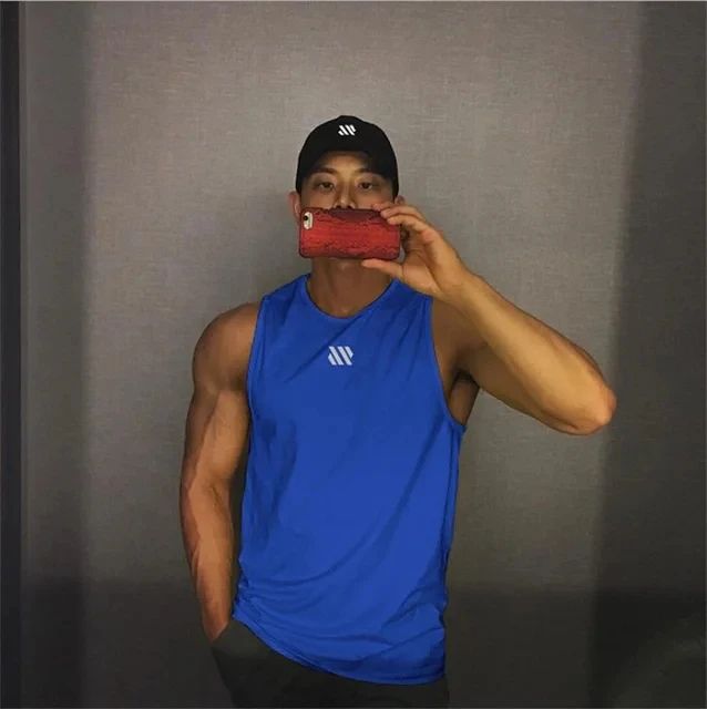 Men's 2024 Breathable Mesh Fitness Tank Top - Sleeveless Sports Vest