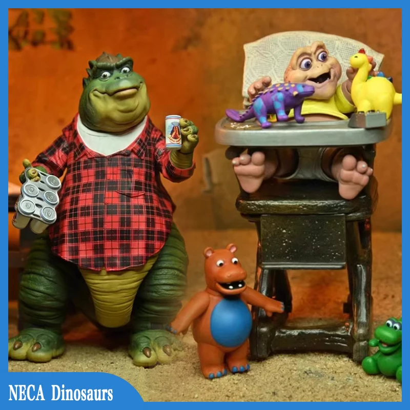 

Neca Dinosaurs Ultimate Earl Sinclair Baby Sinclair Papa Dinosaur Anime Action Figures Model Figurine Pvc Gifts Toys