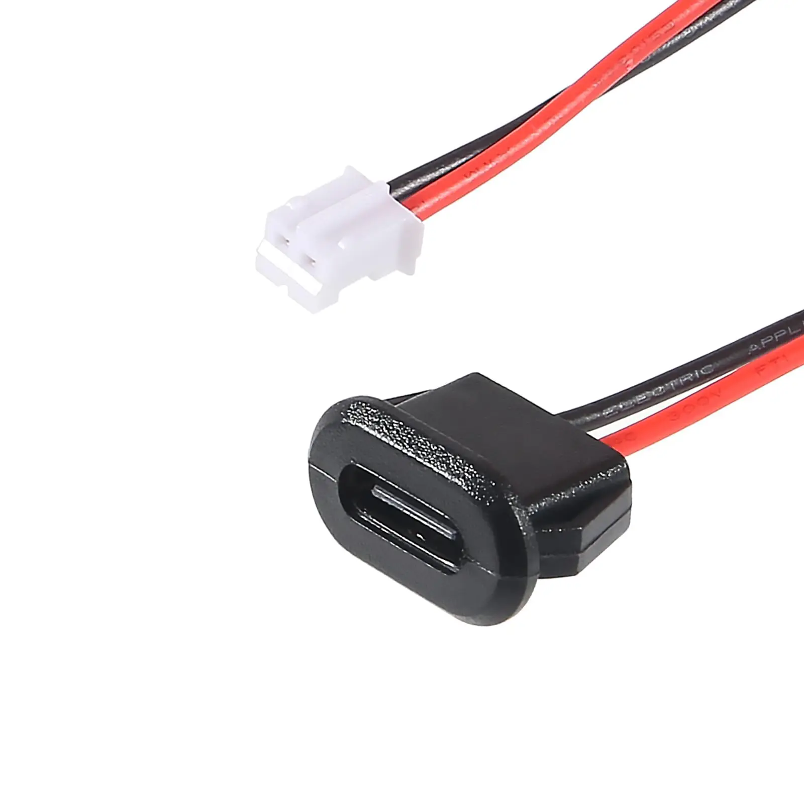 10PCS Type-C 암 섀시 방수 2P 솔더 와이어 유형 USB C 피그 테일 케이블 연장 전원 케이블 USB-C 플러그