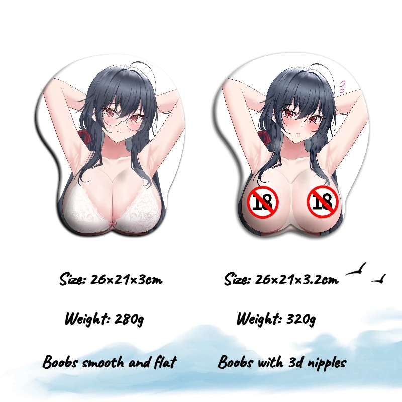 Силиконовый коврик для мыши NSFW, 3d соски, Taihou Hentai Bluetooth Lane Langley, сексуальный коврик для мыши с запястьем, большой силиконовый гелевый коврик для мыши