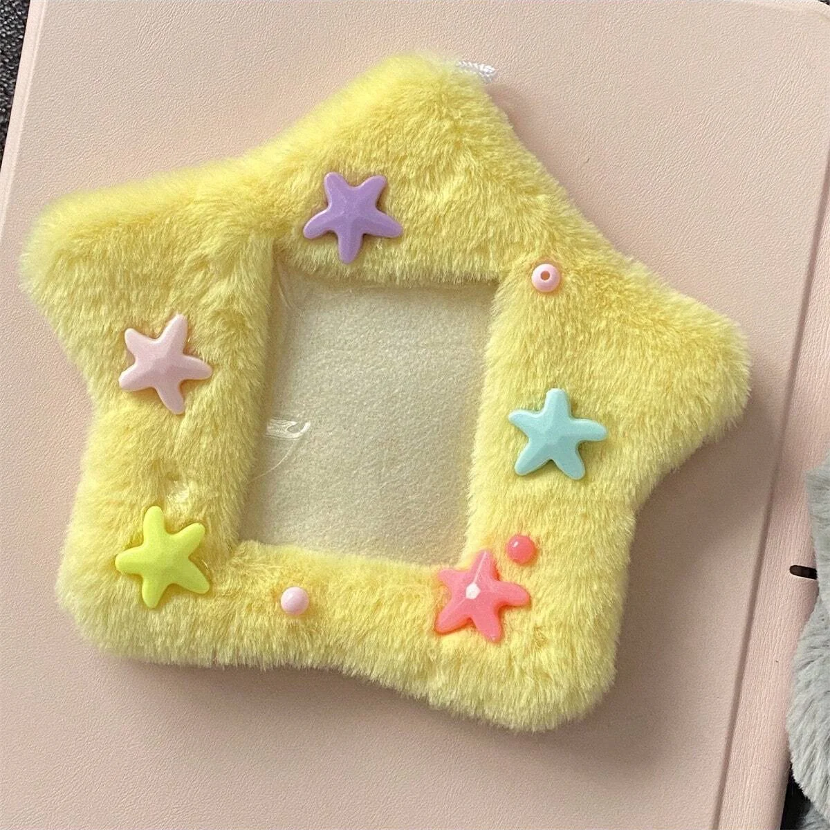 Photocard Holder 3 Inch Kpop Star Shape Holder Bag Pendant School Stationery