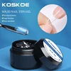 KOSKOE 4Pcs Clear Non Stick Hand Solid Nail Tips Glue Nail Art Extension Tips Glue No-Flowing Modelling Stick Tips Glue 3
