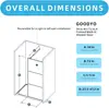 Shower Door Tempered Glass Shower Screen with Tool Bar Towel Rack for Walk in Bathroom 3 Grid Style Sleek Modern Design 6
