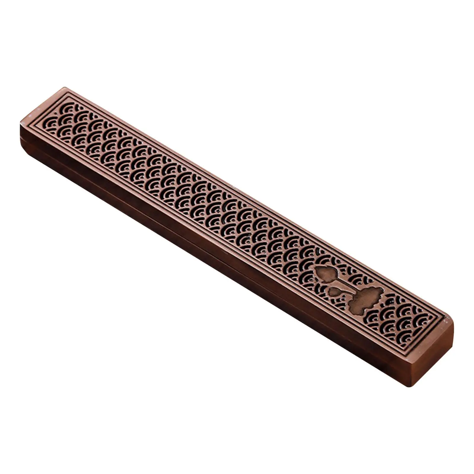 Zinc Alloy Chinese Incense Burner Holder Box 23.3x3.3x1.8cm Incense Rack for Yoga SPA Meditation Accessory Multipurpose Sturdy