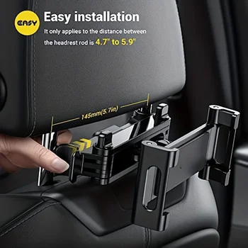 Telescopic Car Rear Pillow Phone Holder Tablet Rotating Holder Car Back Seat Stand Headrest Bracket Universal Holder Accessories 2