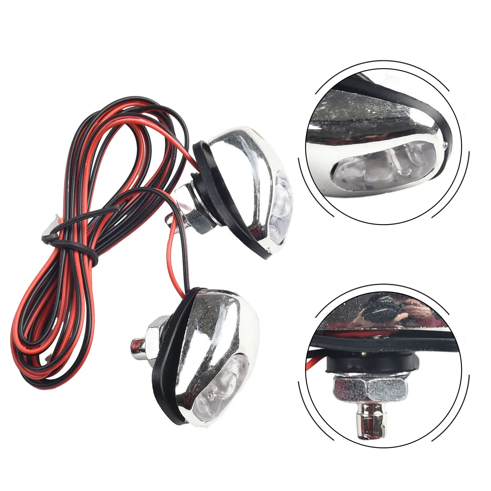 

Blue LED Windshield Washer High Quality Performance 2pcs Universal LED Blue Light Windshield Water Jet Nozzles