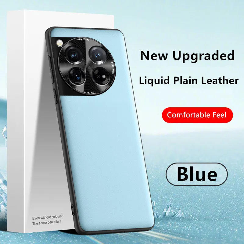 Skin Feel Liquid Plain Leather Case with Comfortable Grip and Soft Touch Protective Cover
