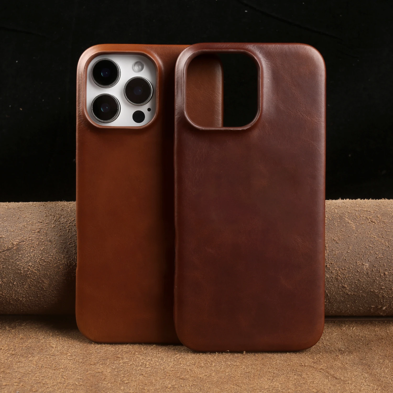 Luxury Vintage Genuine Leather Phone Case - Retro Edition