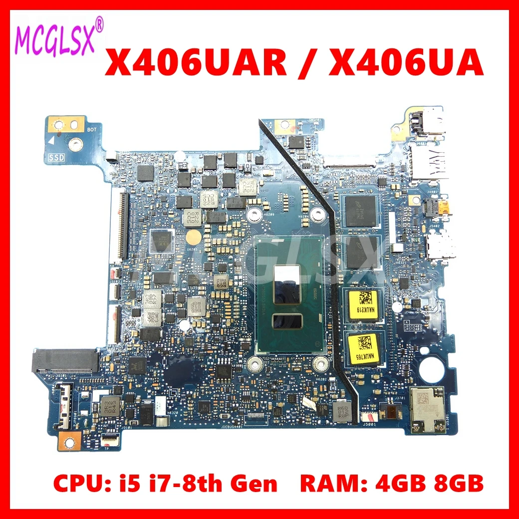 

X406UA Mainboard For ASUS VivoBook S406 S406U V406U X406U X406UA X406UAR Laptop Motherboard with i5 i7-8th Gen CPU 4GB/8GB-RAM