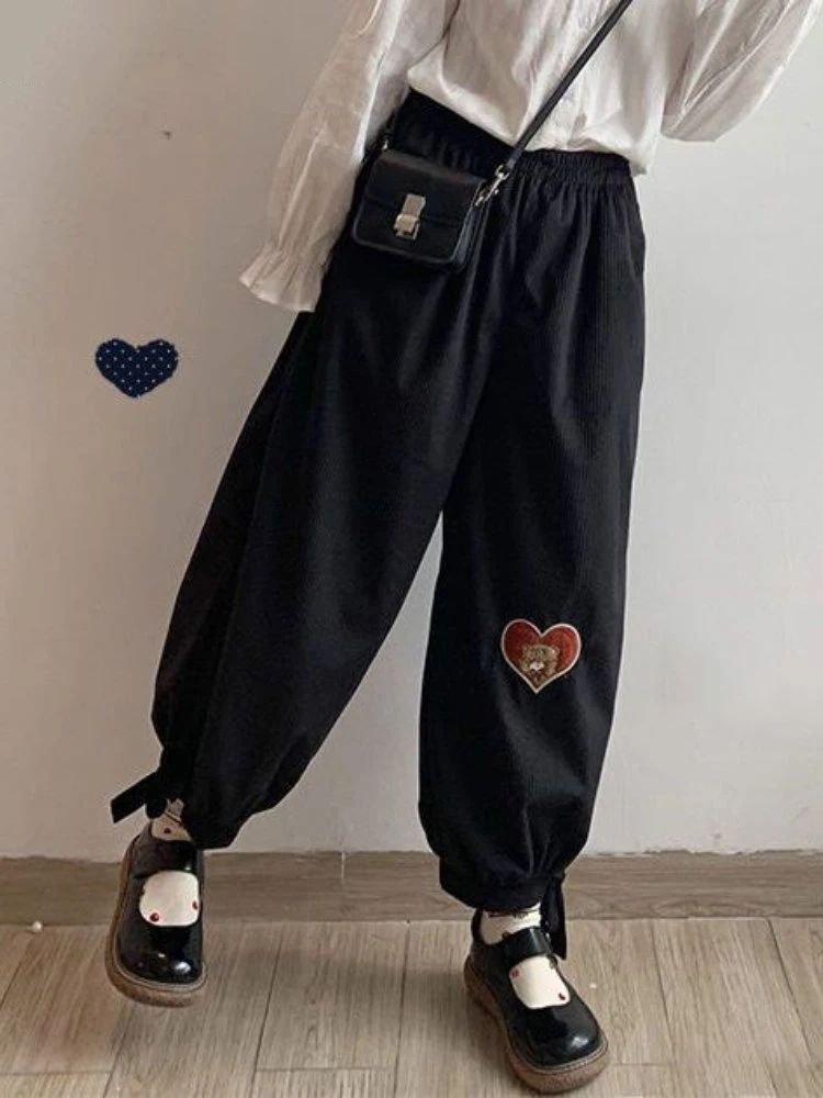 

Japanese Temperament Trousers 2023 Women's Clothing Fashion Bloomers Pants High Waist Casual Vintage Pantalon Femme Ropa Mujer