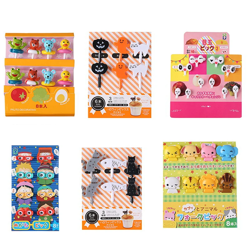 

Домашняя мультяшная вилка для фруктов, креативная детская милая детская бирка в виде животного, 1 комплект