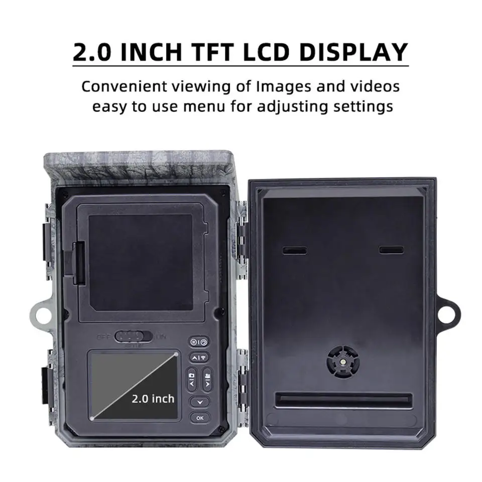 Hunting Trail Camera 4K 46MP Solar Powered WiFi App Waterproof IP66 For Hunting Home Security