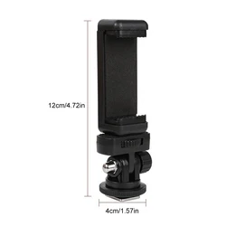 Universal Camera Hot Shoe Phone Mount and Flexible Tripod Adapter (Black)