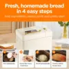 Size Bread Maker Machine Metal Material & Auto Nut Dispenser Bread Machine with Gluten Free White Wheat Rye French Pizza etc 4