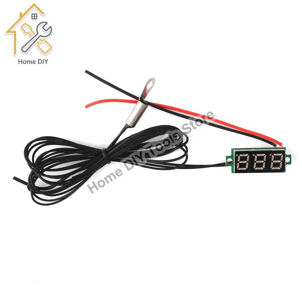 DC4-28V Digital Thermometer-50~210℃/-58~410℉ Temperature Sensor With NTC Waterproof Metal Probe