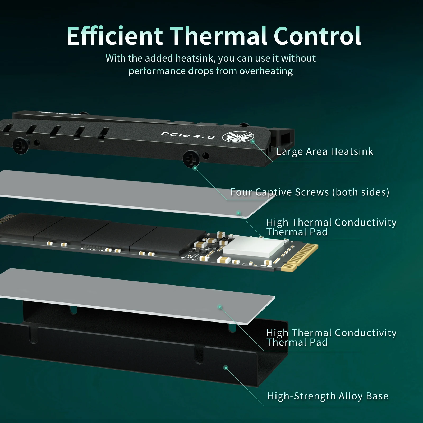 fanxiang S770 SSD 2To PCIe 4.0 NVMe SSD M.2 2280 Disque SSD Interne à état  Solide - avec Cache DRAM, avec dissipateur Thermique, jusqu'à 7400 Mo/s,  Parfaitement Compatible avec PS5 : : Informatique