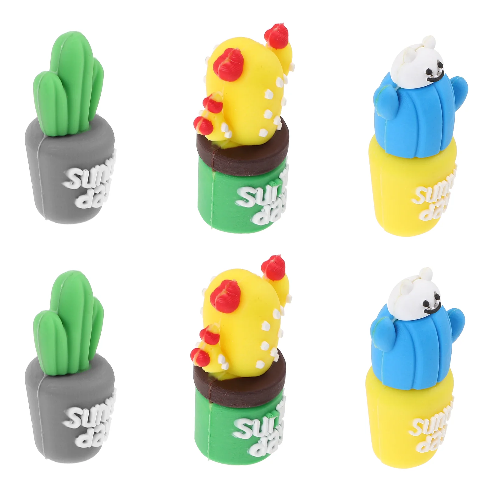 

12 Pcs Cactus Pen Set Flexible Pencil Extenders Hats Extenders Cap Silicone Caps Adorable Protectors Silica Gel Cartoon Pupils
